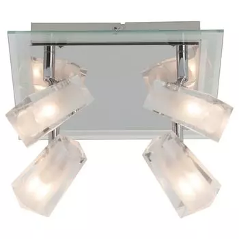 Brilliant Frost 40W DE 4-точечная панель, 4 лампы хром/прозрачный G57235/15