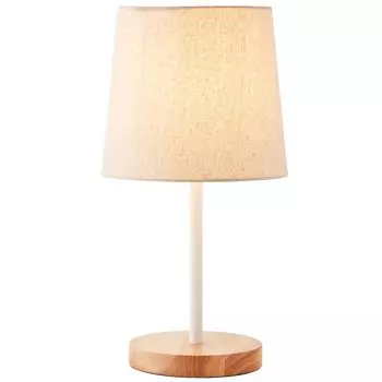 Brilliant Lamp Lunde Настольная лампа белый/натуральный металл/пластик коричневый 1x A60, E27, 40 Вт