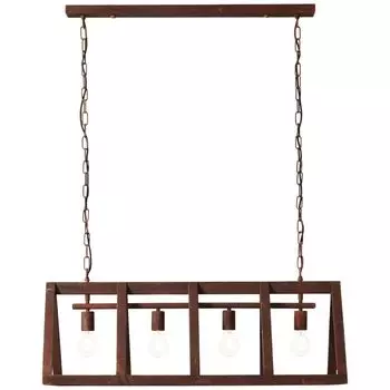 BRILLIANT Lamp Matrix подвесной светильник 4-лампы ржавого цвета | 4x A60, E27, 60 Вт, подходят для обычных ламп (не входят в комплект) | Цепочку можно укоротить, коричневый