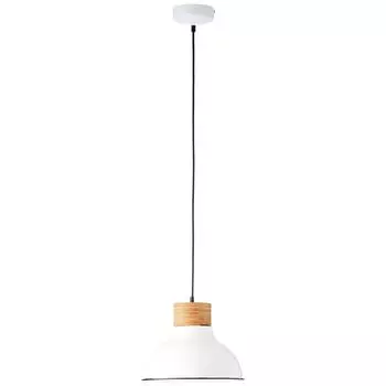 BRILLIANT Lamp Pullet подвесной светильник 30см белый/светлое дерево | 1x A60, E27, 40 Вт, подходит для обычных ламп (не входят в комплект) | Подходит для светодиодных лампочек.