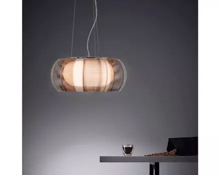 BRILLIANT Lamp Relax подвесной светильник 40см бронза/хром | 2x A60, E27, 30 Вт, г.с. Нормальные лампы н. Регулируется по высоте / кабель можно укоротить | Подходит для светодиодных лампочек.