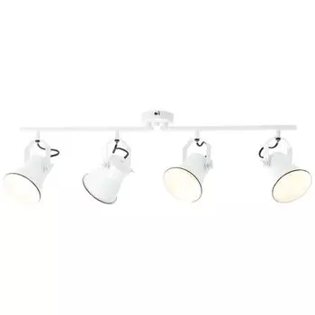 BRILLIANT Лампа Croft с прожектором, 4 лампы, белый | 4x D45, E27, 18 Вт, подходят для капельных ламп (не входят в комплект) | Головки поворотные