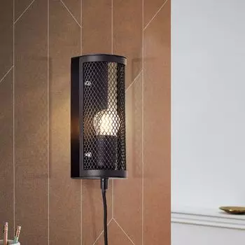 BRILLIANT Maze Настенный светильник 1 лампочка маленький черный корунд