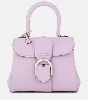 Бриллиант мини кожаная сумка-тоут Delvaux, Guimauve