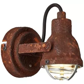 BRILLIANT Настенный светильник Bente | промышленный настенный прожектор | металл | ржавчина | поворотный | 1x GU10 макс. 4 Вт
