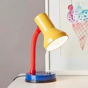 BRILLIANT настольная лампа детский | функциональная настольная лампа | Металл/Пластик | разноцветный | Поворот головы | 1x E27 макс. 40 Вт, мультиколор