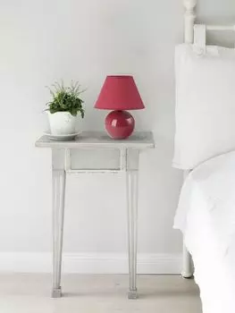 BRILLIANT Настольный светильник Primo | декоративная настольная лампа | Текстиль/керамика | красный | Промежуточный переключатель шнура | 1x E14 макс. 40 Вт