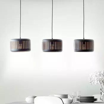 BRILLIANT Подвесной светильник TYAS | 120 х 110 х 27 см | 3 x E27 макс. 60 Вт | металл | золотые акценты, черный