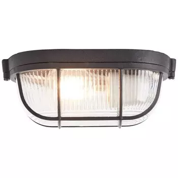 BRILLIANT Потолочный светильник BOBBI | черный потолочный светильник в заводском стиле | 1 розетка E27 макс. 40 Вт | Металл/стекло