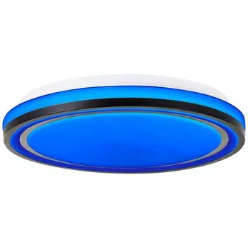 BRILLIANT Потолочный светильник CLEO | 34 см | Управляется через приложение Tuya | 24 Вт, 2300 лм, с регулируемой яркостью | белый черный