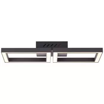 BRILLIANT Потолочный светильник QUON | Потолочный светильник вневременного дизайна | 24 Вт 2400 люмен 3000 Кельвин | Металл, пластик, черный