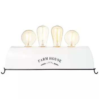 BRILLIANT светильник Farm Life настольная лампа 4 лампочки белый | 4x A60, E27, 30 Вт, подходят для обычных ламп (не входят в комплект) | Со шнуровым промежуточным переключателем