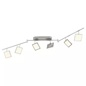 BRILLIANT URANUS Светодиодный потолочный точечный светильник 150 см металл пластик железо белый 6 ламп G33806/13, серебро