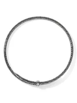 Бриллиантовое колье-чокер Spear Coil John Hardy, серебряный