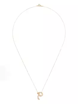 Бриллиантовое колье из 18-каратного желтого золота с буквой P Charlotte Chesnais, золотой