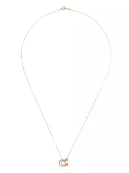 Бриллиантовое колье с буквой «А» из 18-каратного желтого золота Charlotte Chesnais, золотой