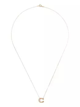 Бриллиантовое колье с буквой C из 18-каратного желтого золота Charlotte Chesnais, золотой