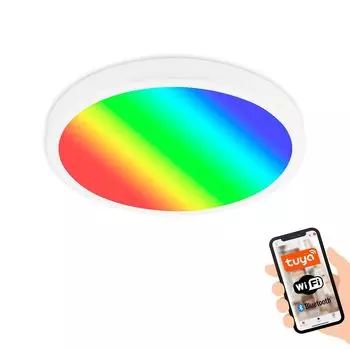Briloner Leuchten RUNA LED Smart Потолочный светильник 1x LED Smart RGBW CCT Smart Control с регулируемой яркостью 20 Вт 2100 лм Пластик Белый