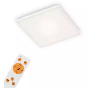 Брилонер освещает светодиодную панель с пультом, габарит. 29,5 x 29,5 см, плавная регулировка яркости, встроенный светодиод Briloner Leuchten, белый