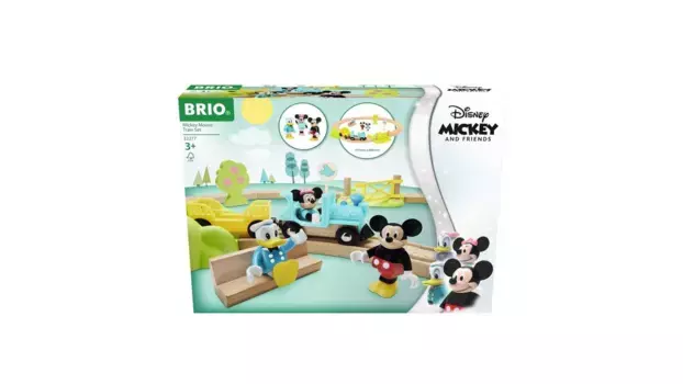 Brio World Набор Поездов Микки Мауса дополнение к деревянному поезду Brio рекомендуется для детей от 3 лет и старше