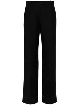 Brioni брюки широкого кроя, черный