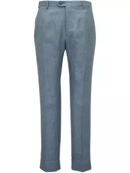 Brioni брюки со складками, синий