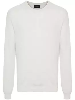 Brioni джемпер в рубчик, серый