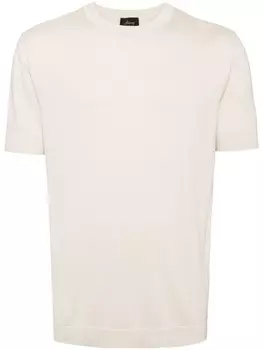Brioni футболка с круглым вырезом, коричневый