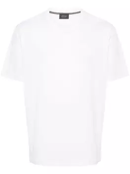 Brioni футболка с вышитым логотипом, белый