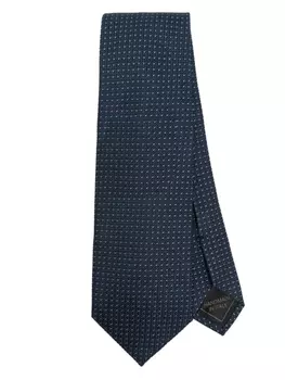 Brioni галстук с люрексом, синий