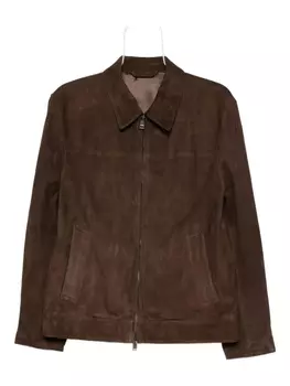 Brioni куртка на молнии, коричневый