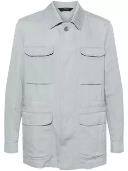 Brioni куртка-рубашка Sahariana, синий