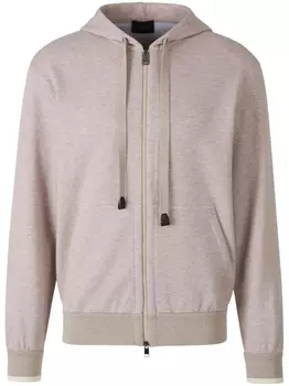 Brioni меланжевое худи, коричневый