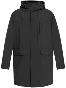 Brioni полевая куртка с капюшоном на шнурке, черный