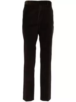 Brioni прямые брюки строгого кроя, коричневый