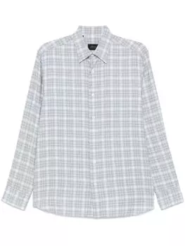 Brioni рубашка Hidden, синий