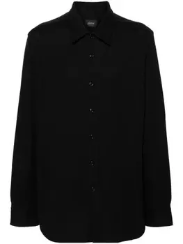 Brioni рубашка на пуговицах, черный