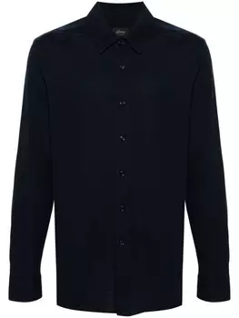 Brioni рубашка на пуговицах, синий