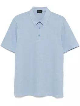 Brioni рубашка поло из ткани пике, синий