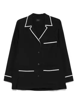 Brioni рубашка с окантовкой, черный