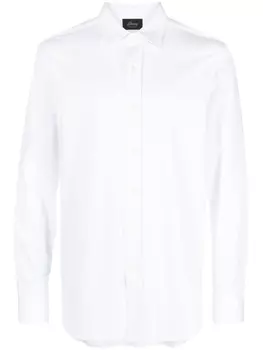 Brioni рубашка с отложным воротником, белый