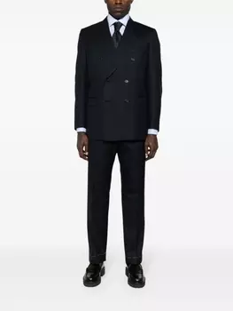 Brioni рубашка с отложным воротником, синий