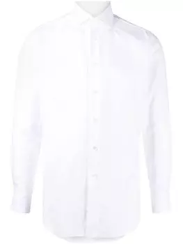 Brioni рубашка узкого кроя, белый