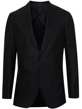 Brioni шелковый пиджак с узором, синий