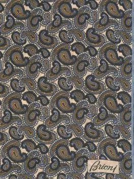 Brioni шелковый платок с узором пейсли, зеленый