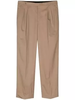 Brioni шерстяные брюки Elba строгого кроя, нейтральный цвет