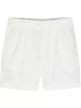 Brioni шорты чинос из сирсакера, белый