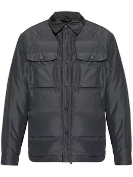 Brioni утепленная куртка-бомбер, серый