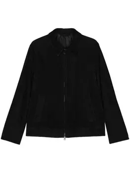 Brioni замшевая куртка-рубашка, черный