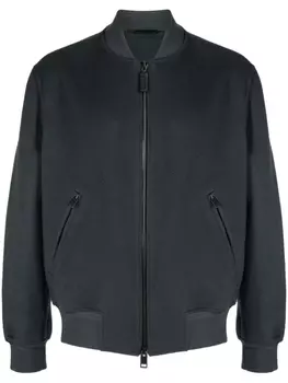 Brioni замшевый бомбер, синий